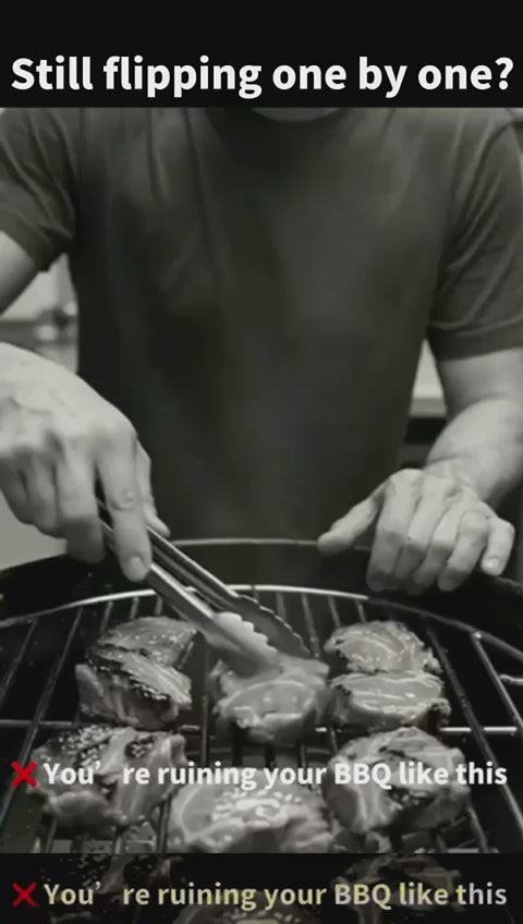 ZENY Rotating BBQ Grill Basket - Flip & Cook in seconds